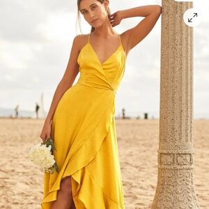 Lulu's Sunny Yellow High Low Dress